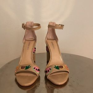 Gianni Bini heels with fruity jeweled patches